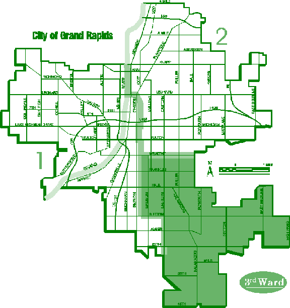 Grand Rapids Representative Ward Map